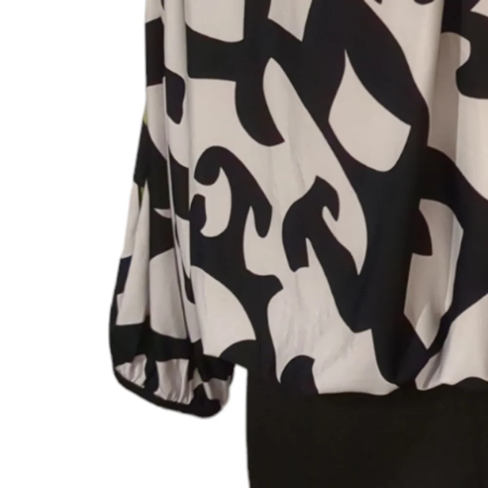 Analili Romper size xs color black white and green long sleeve size xs - Picture 6 of 6